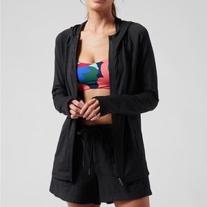 Athleta pacifica Illume UPF relaxed Full zip EUC sz small